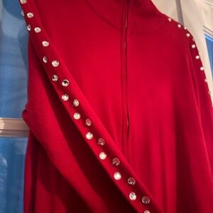 Red Sweater with Silver Studs